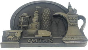 Qatar 3D Metal Refrigerator Magnet