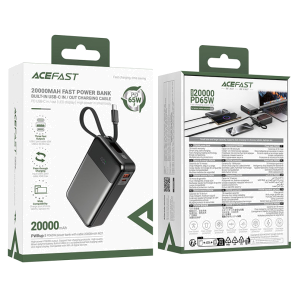 Acefast PWRup PD65W power bank with cable 20000mAh M21