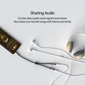 UNITEK Headphone Splitter For Dual Headphone (3.5mm Plug to Dual 3.5mm Jack) Stereo Audio Cable