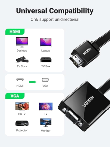 UGREEN HDMI to VGA with Audio Converter