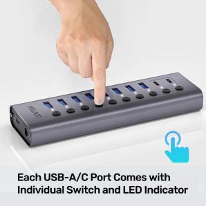 UNITEK 10-in-1 Individual Switches Hub