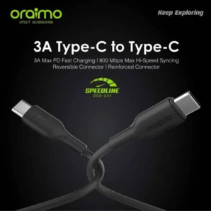 Oraimo OCD-154CC FastLine Type-C Super Fast Charging Data Cable - Black