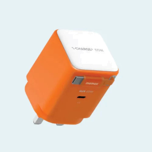 Momax 1-Charge GaN Travel Charger | 65W | GaN Technology | Built-In USB-C Cable | UM76UKM - Orange
