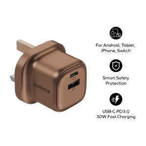 Momax 1-Charge 2-Port GaN Charger 30W