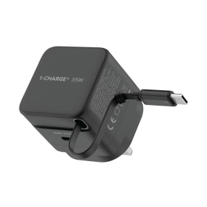 Momax 1-Charge+ 1-Port GaN Charger With Built-In USB-C Cable 35W
