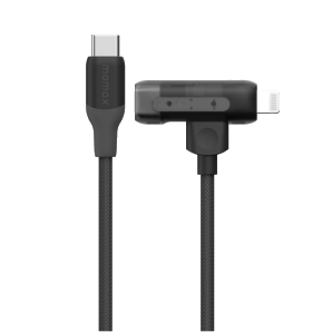 Momax 1-Link Flow Duo 2-in-1 USB-C To USB-C + Lightning Cable 1.5m - Black