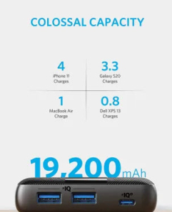 Anker Power Core III 19000mAh 60W Portable Laptop Charger with PD A1284H11  Black
