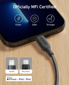 Anker Powerline III USB-A to Lightning Cable 3ft A8812h11  Black