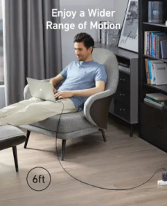 Anker 765 USB-C to USB-C Nylon Cable 140W (6ft) A8866HA1  Gray