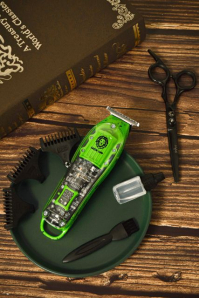 Green Lion Transparent Pro Hair Trimmer 6000RPM 1400mAh  Green