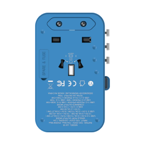 MOMAX 1-World+ 3-Port Travel GaN Charger With Built-in USB-C Cable 70W