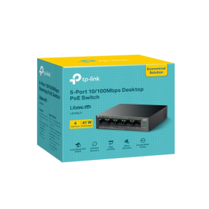 LS105LP New 5-Port 10/100Mbps Desktop Switch with 4-Port PoE