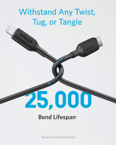 Anker PowerLine III USB-C to Lightning Cable (1.8m/6ft)  Black