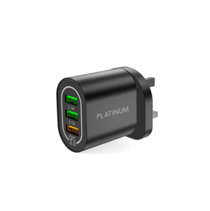 Platinum VITAL Series  Wall Charger QC+2USB 5.1A  Black